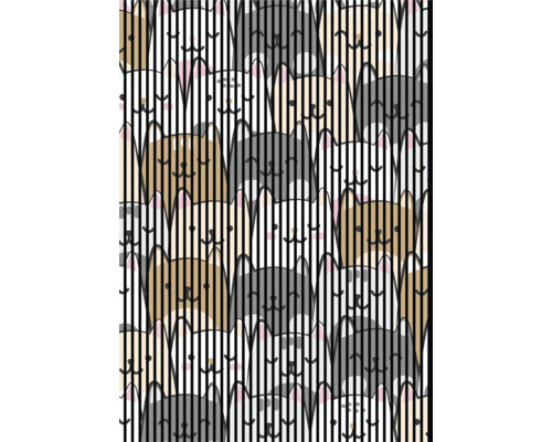 Designový akustický panel DIGI06U 1693x19x2400mm Dekorativní vzor kočky s vertikálními pruhy