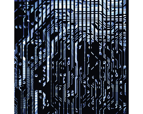 Designový akustický panel DIGI06G 1133x19x1195mm Detailní záběr počítačové desky s elektronickými obvody