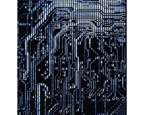Designový akustický panel DIGI06G 2253x19x2400mm Detail desky počítače s obvody