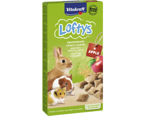 Pamlsek pro hlodavce Vitakraft Loftys jablečné polštářky 100g Krmivo pro hlodavce Vitakraft Loftys s jablkem