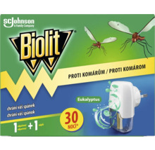 Biolit elektrický odpařovač proti komárům s vůní eukalyptu, chrání 30 nocí