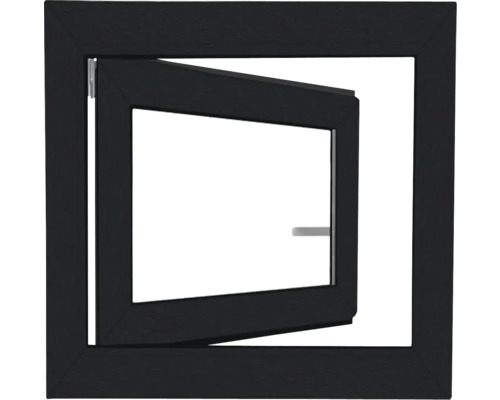 Plastové okno OS1 vně antracitová šedá RAL 7016 uvnitř bílá 90x90 P