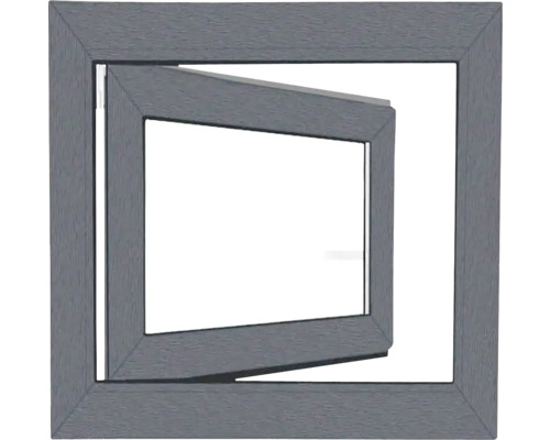 Plastové okno OS1 vně stříbrná RAL 9006 uvnitř bílá 90x90 P