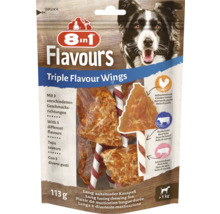 8in1 Flavours Triple Flavour Wings psí pamlsek s kuřecím, hovězím a vepřovým masem