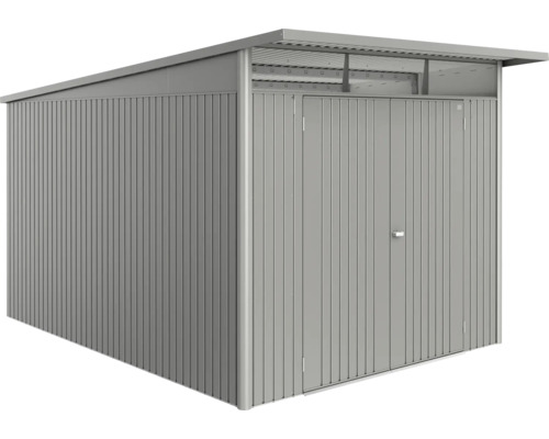 Zahradní přístřešek AvantGarde ECO velikost A8 quartz šedá metalíza s dvoukřídlý