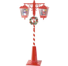 Dekorativní vánoční lucerna se sněhulákem a figurkami Santa Clause