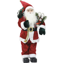 Figurka Santa Clause s pytlem dárků a dekorativními prvky
