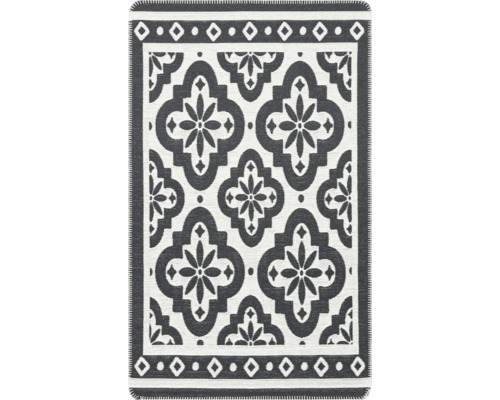 Kusový koberec Arya Neo 08 anthracite/white 75x180 cm