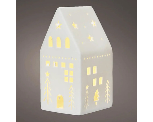 Dekorativní keramické domovní světlo s vyraženými hvězdami a stromy