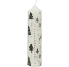 Adventní svíčka s čísly a vánočními motivy