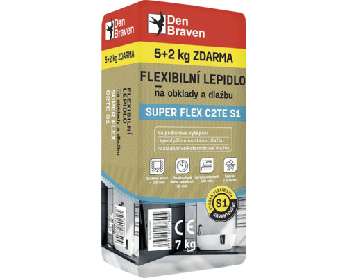Flexibilní lepidlo Den Braven SUPER FLEX C2TE S1 7 kg Den Braven Super Flex C2TE S1 lepidlo na obklady, 7 kilogramů