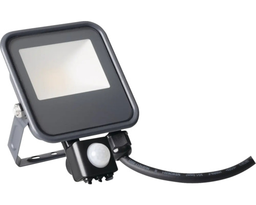 LED reflektor Kanlux IQ-LED FL-10W NW SE IP44 10W 1200lm 4000K černý se senzorem pohybu