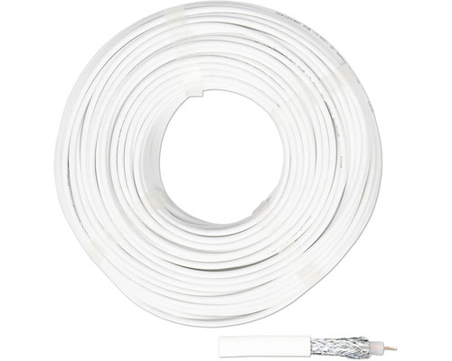 Kabel KOAX SD 90 1x1,0mm² bílý 50m