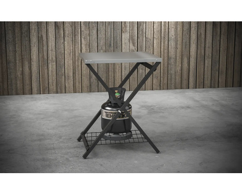 Kempingový vařič se stolní deskou a plynovou lahví