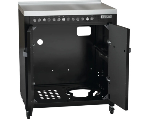 Grilovací skříňka se dveřmi a kolečky