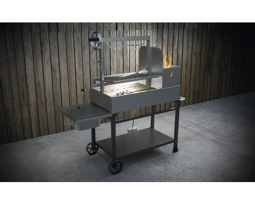 Grilovací vozík s grilovací plochou a úložným prostorem