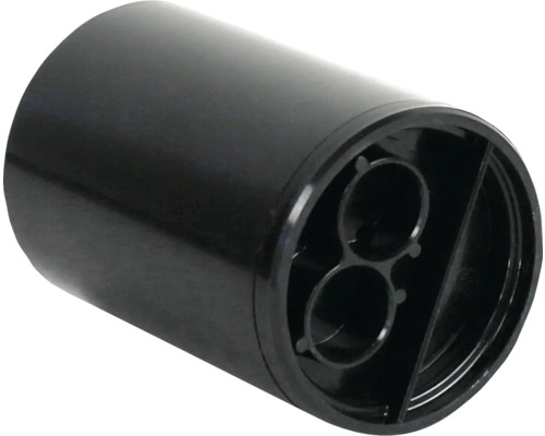 Černá kabelová spojka z plastu