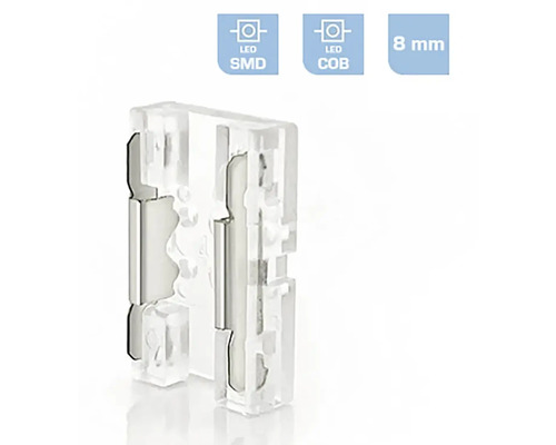 Upevňovací klip pro LED pásky, šířka 8 mm