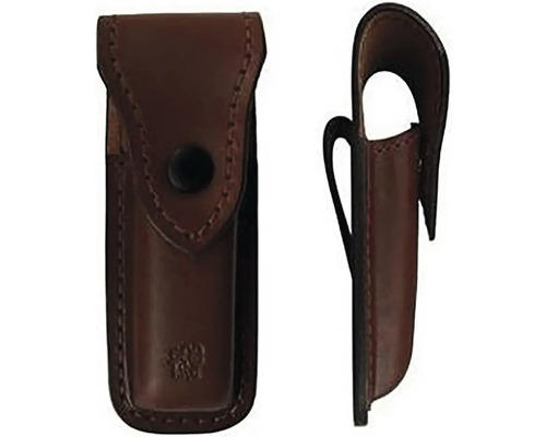 Hnědé kožené pouzdro na nůž