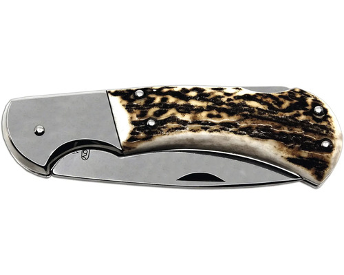 Kapesní nůž s rukojetí z jeleního rohu