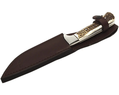 Lovecký nůž s koženým pouzdrem