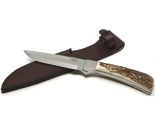 Lovecký nůž s koženým pouzdrem