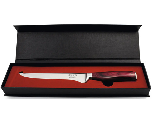 Nůž na chleba s dřevěnou rukojetí v černé krabici