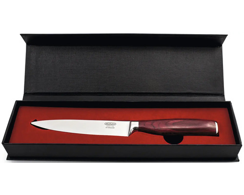 Nerezový nůž s dřevěnou rukojetí v dárkové krabičce
