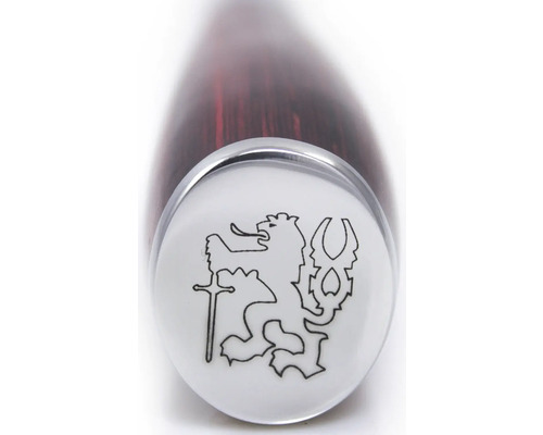 Erb na předmětu s motivem lva a meče