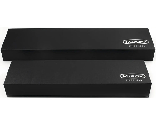 Dvě černá produktová balení Mikov