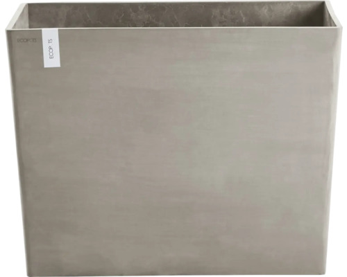 Květináč Ecopots Paris s kolečky plastový Ø 81,6 cm 85,2 x 39,5 x 65,8 cm hnědý Obdélníkový květináč do zahrady nebo interiéru