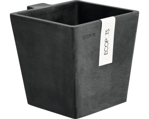 Čtvercový květináč s logem EcoPots
