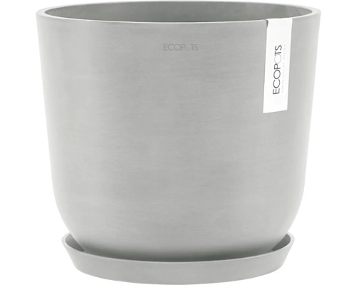 Šedý květináč s podšálkem