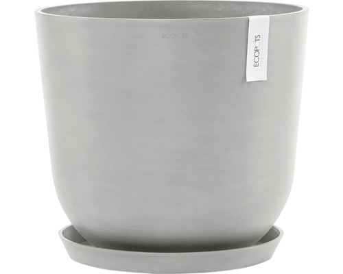 Šedý květináč s podšálkem