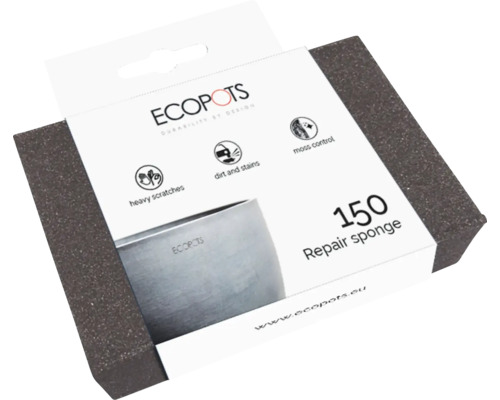 Ecopots opravná houba 150 k odstranění silných škrábanců, nečistot a skvrn a k hubení mechu