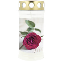 Hřbitovní svíčka s motivem růže