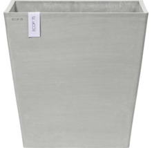 Čtvercový květináč z vláknocementu s etiketou EcoPots