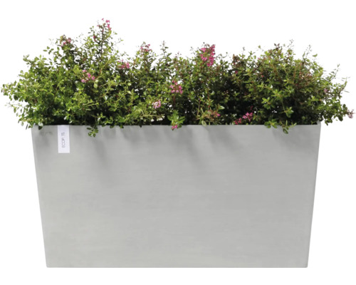 Obdélníkový květináč s rostlinami