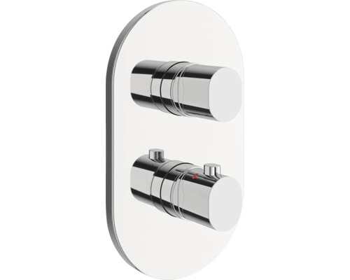 Podomítková termostatická sprchová/vanová baterie RAVAK Chrome II chrom X070457 Dvoucestný podomítkový ventil pro koupelnové baterie