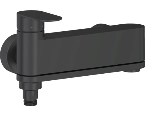 Černá koupelnová baterie pro montáž na stěnu