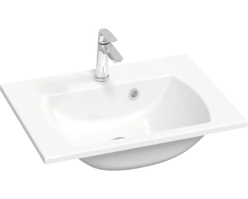 Umyvadlo na skříňku RAVAK Classic II litý mramor bílá 600 x 155 XJX01160004 Umyvadlo s baterií do koupelny