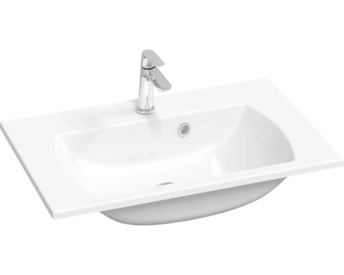 Umyvadlo na skříňku RAVAK Classic II litý mramor bílá 700 x 155 XJX01170001 Umyvadlo s vodovodní baterií do koupelny