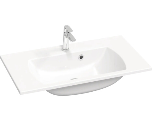 Umyvadlo na skříňku RAVAK Classic II litý mramor bílá 800 x 155 XJX01180001 Keramické umyvadlo s vodovodní baterií do koupelny