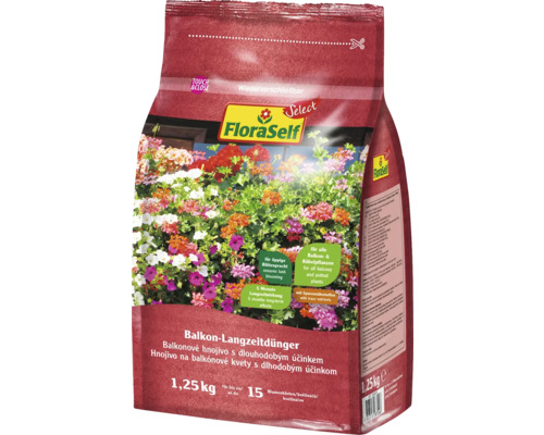 Hnojivo pro balkonové květiny dlouhodobé FloraSelf Select 1,25 kg