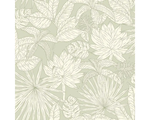 Vliesová tapeta Green&Co HAWAI listy 0,53x10,05 m Tapeta s tropickým rostlinným vzorem