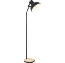 Stojací lampa se stínidlem a kulatou základnou