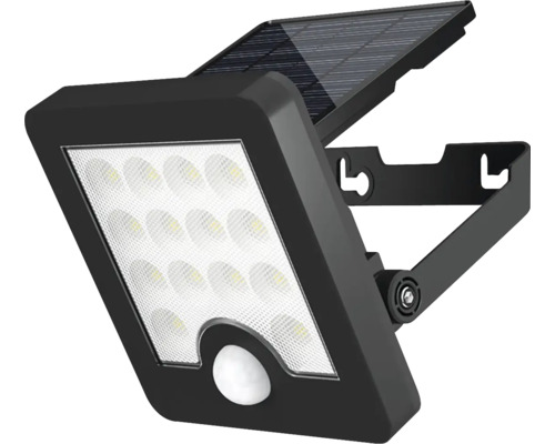 LED solární nástěnné osvětlení Top Light Heleon PIR S IP65 5W 500W 4000K černé se senzorem pohybu