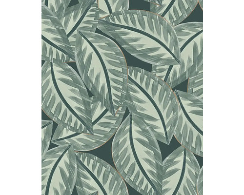 Vliesová tapeta Green&Co Caracas zelená 0,53x10,05 m Tapeta s motivem listů