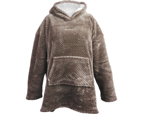 Mikinová deka hnědá Hoodie Mies 70x50x87 cm taupe