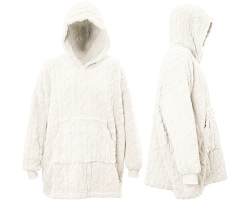 Mikinová deka bílá Hoodie Pleun 78x120 cm dove white